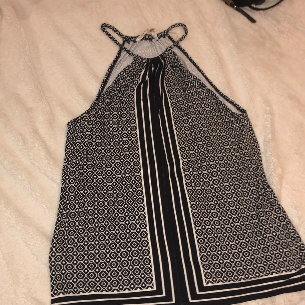 Black and white halter